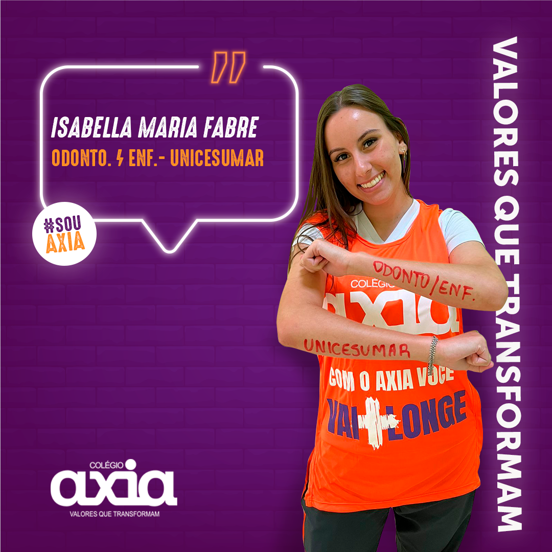 Read more about the article Isabella Maria Fabre – Odonto | Enfermagem – UNICESUMAR